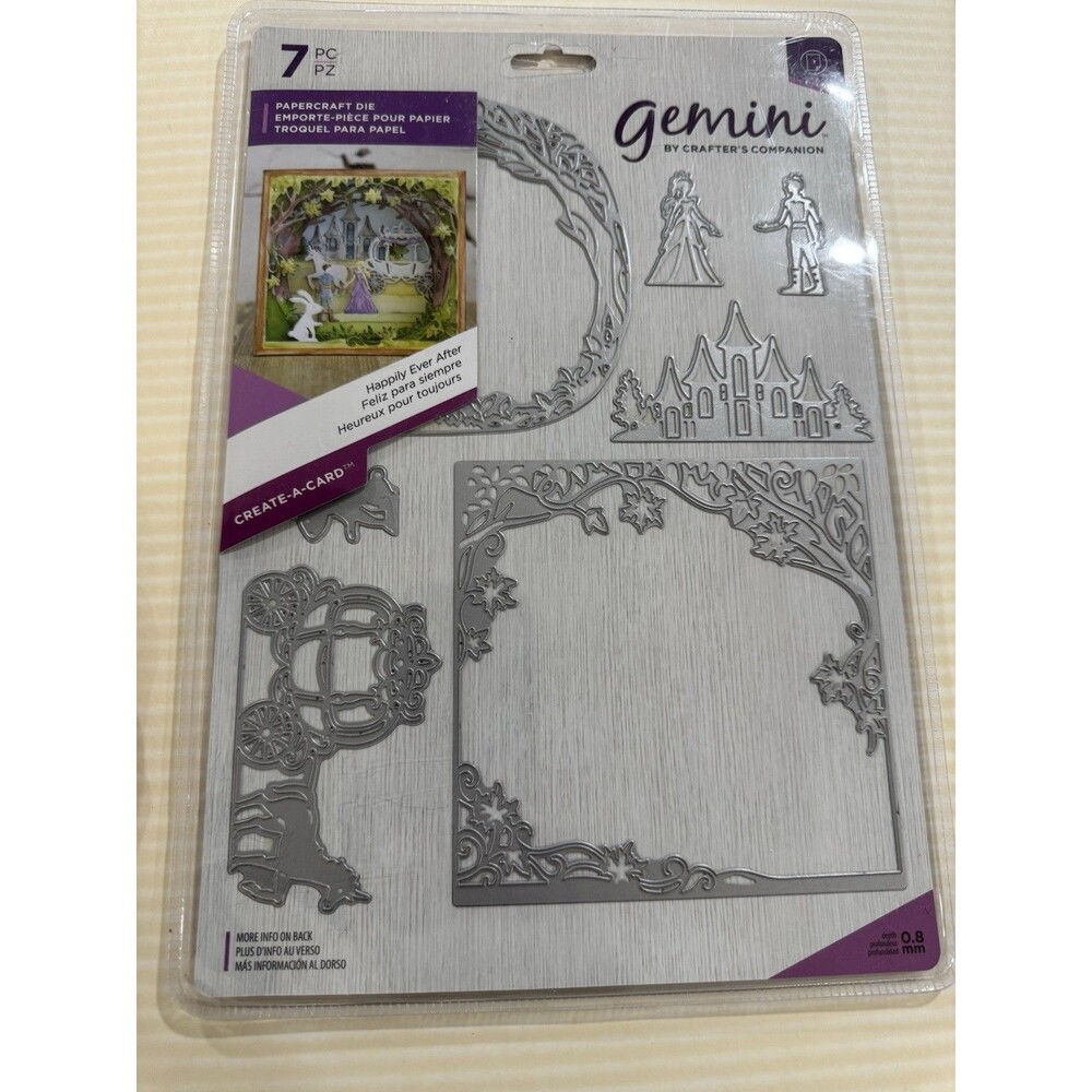 Crafter's Companion Gemini Create A Card Happily Ever After Die Set New